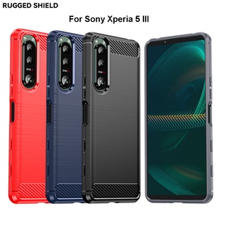 เคสโทรศัพท์มือถือคาร์บอน แบบนิ่ม ป้องกันการแตก สําหรับ Sony Xperia 1 II III 5 II III 10 II III 10 Plus Pro I ProI 10+ XZ3 XZ4