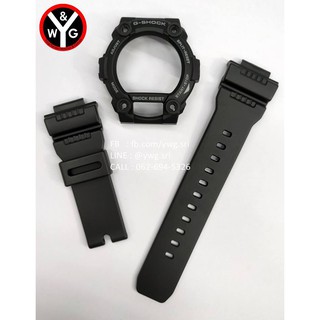 กรอบสาย G-SHOCK แท้ สีดำด้าน ฟร้อนเทา ใส่ได้รับรุ่น G-7900 ,GW-7900 สายนาฬิกาข้อมือ สินค้าคุณภาพ
