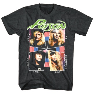 เสื้อยืดโอเวอร์ไซส์เสื้อยืด พิมพ์ลาย Poison Look at the Cat Sliping สําหรับผู้ชายS-3XL