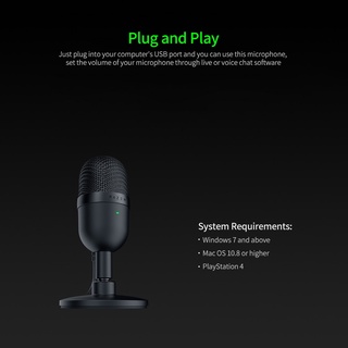 ไมโครโฟนคอนเดนเซอร์ Razer Seiren Mini USB ขนาดกะทัดรัดพิเศษ สําหรับสตรีมมิ่ง