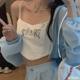 🌸สปอตสินค้า🌸สาวร้อนสั้นถักไหมพรมน้ำแข็งเสื้อนอกเซ็กซี่สลิงเล็กหญิงบางผิดปกติ