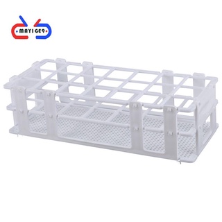 Plastic Test Tube Rack for 30mm Tube, 21 Well, White,Detachable (21 Hole)