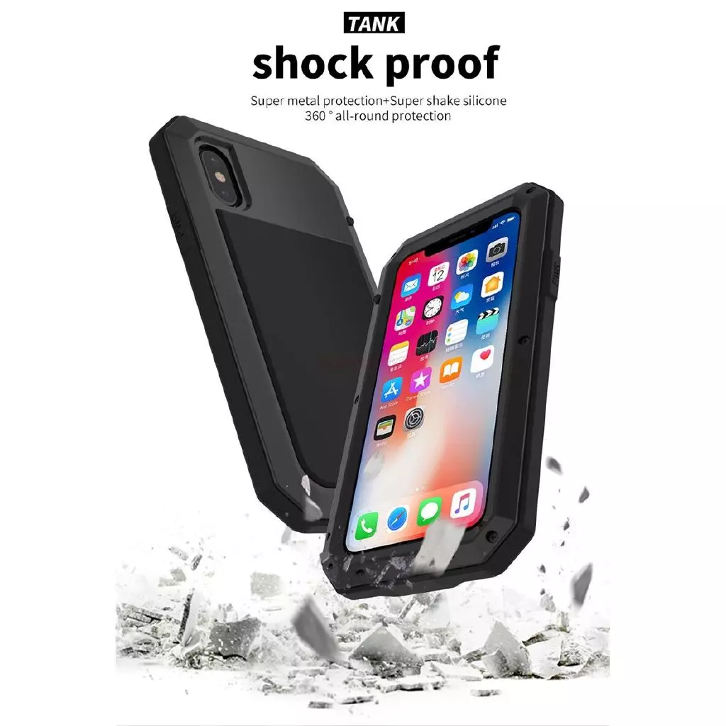 Heavy Duty Protection Doom Armorโลหะอลูมิเนียมเคสโทรศัพท์สําหรับiPhone 12 13 Mini Pro Maxกรณีกันกระแทกฝาครอบกันฝุ่น