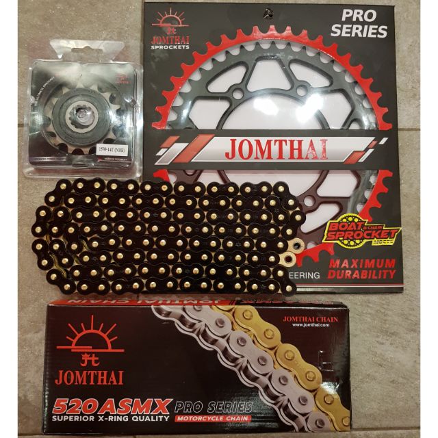 ครบชุด 2990 บาท Ninj400 Ninja300 Ninja250 Z300 z250 Ninja250SL สเตอร์+โซ่ X ring ดำหมุดทอง