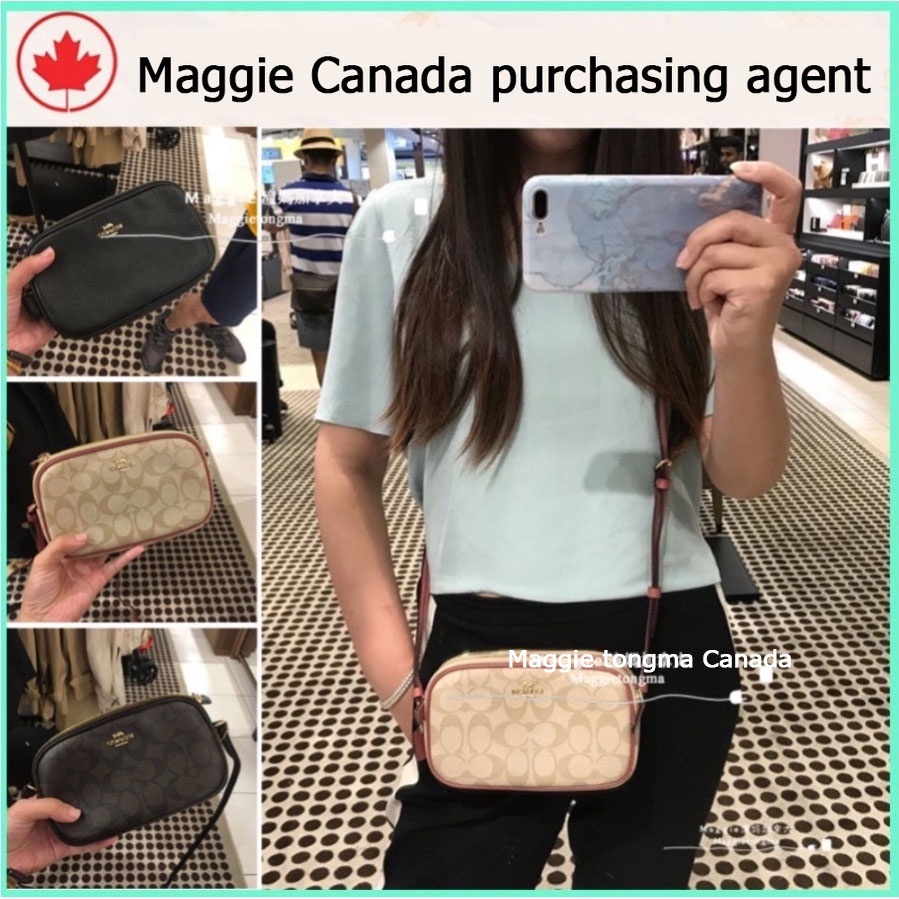 #Maggie Canada# ของแท้ 100%COACH F77996 กระเป๋าสะพายไหล่ผู้หญิง / กระเป๋าสะพายข้าง / ลาย C คลาสสิกหนัง