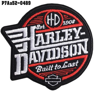 อาร์มติดเสื้อ HARLEY DAVIDSON อาร์มHARLEY อาร์มฮาเล่ย์ อาร์มติดเสื้อฮาเลย์ สีแดงขาว สินค้าผลิตในประเทศไทย พร้อมจัดส่ง