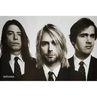 Nirvana (l),โปสเตอร์วงดนตรีต่างประเทศ AM/EU