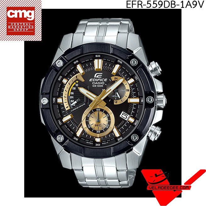 Casio Edifice นาฬิกาข้อมือสุภาพบุรุษ สายแสตนเลส รุ่น EFR-559DB-1A9V