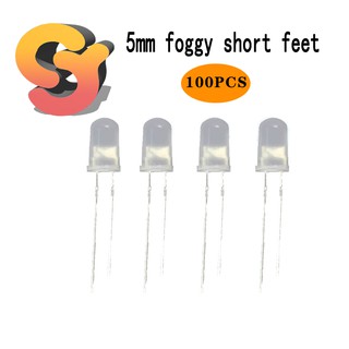 【Spot wholesale】1000pcs 5mm foggy short feet LED lamp beads, emit red blue green yellow warm-white white, straight plug lamp beads, light-emitting diode