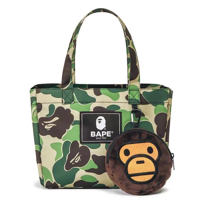 A Bathing Ape Japan Magazine 2021 เวอร์ชัน 2 in 1 BAPE & MO Camo Shopping Bag