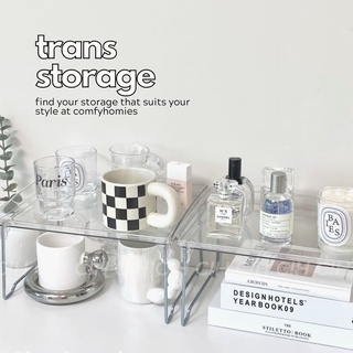 💫💫 /พร้อมส่ง/🎟 trans storage ชั้นวางของพลาสติกวางซ้อนกันได้หลายชั้น /comfyhomies/