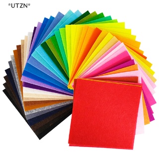 [[UTZN]] Nonwoven Felt Fabric 10x10cm Patchwork Cloth Bundle for Kids Scrapbooking DIY [Hot