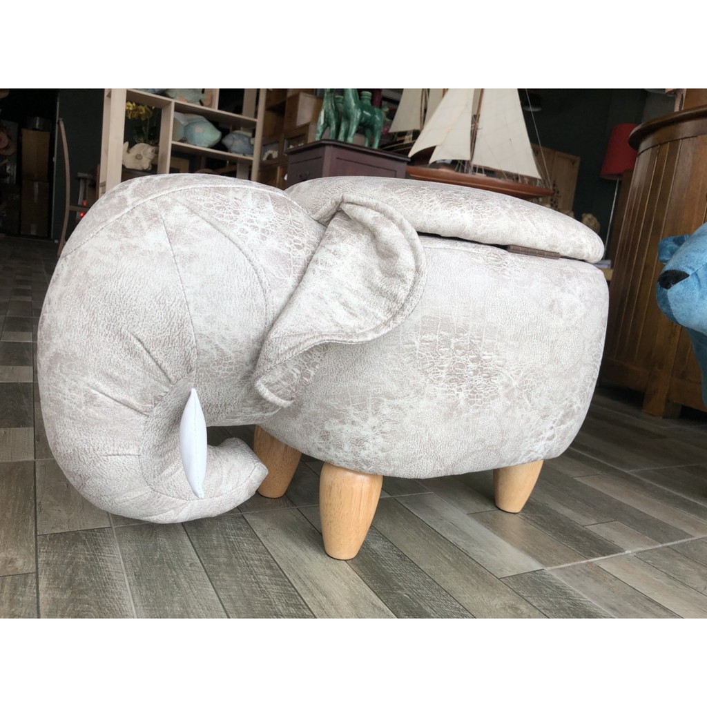 สตูลสัตว์ช้าง elephant stool, ottoman, foot-rest