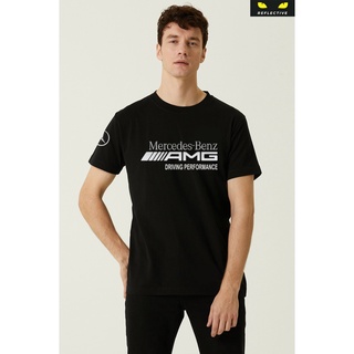 คอตต้อนคอกลมเสื้อยืด พิมพ์ลาย Mercedes Benz Amg Driving Performance Mercedes Benz Amg สีขาว สีดํา สําหรับผู้ชายS-5XL