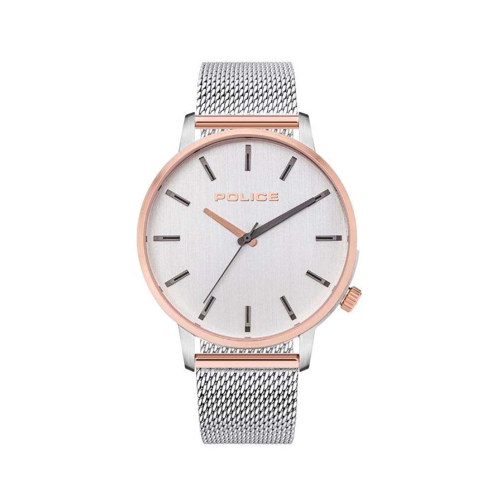 (ของแท้ประกันช้อป) POLICE นาฬิกาข้อมือ MARMOL White dial stainless steel watch รุ่น PL-15923JSTR/04MM นาฬิกาข้อมือผู้ชาย