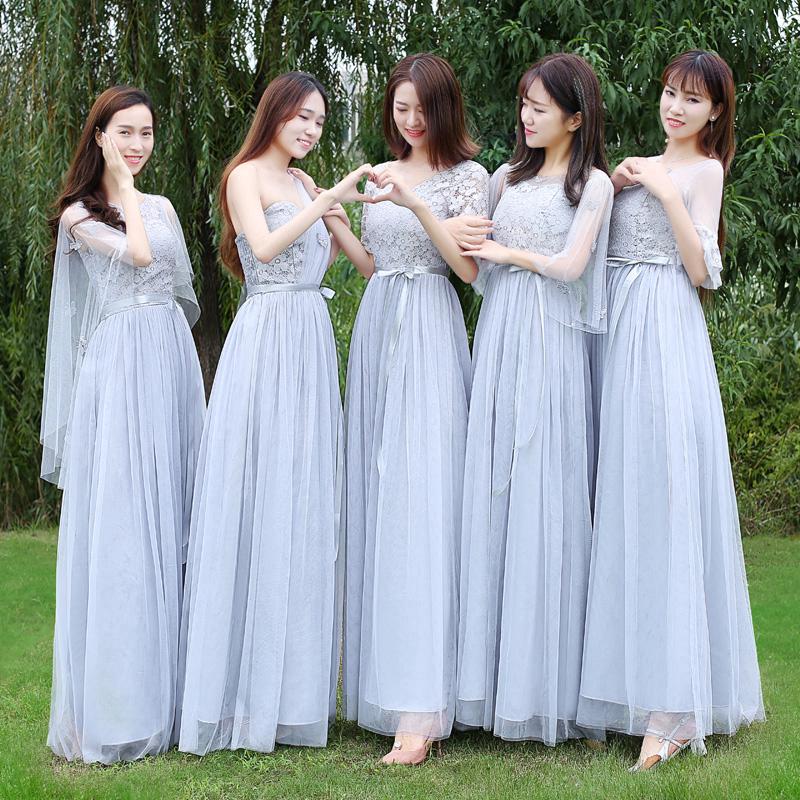 ชุดเดรส ชุดราตรี หรูหรา สไตล์เกาหลี สําหรับผู้หญิง เพื่อนเจ้าสาว งานแต่งงาน ดินเนอร์
