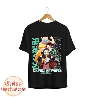 เสื้อยืดผ้าฝ้ายพรีเมี่ยม เสื้อยืดพรีเมี่ยม พิมพ์ลายอนิเมะ DEMON Slimer FRIENDSHIP KIMETSU NO YAIBA