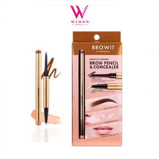 Browit By Nongchat Perfectly Defined Brow Pencil &amp; Concealer บราวอิท เพอร์เฟ็คลี่ ดีฟายด์ บราว เพนซิล &amp; คอนซีลเลอร์