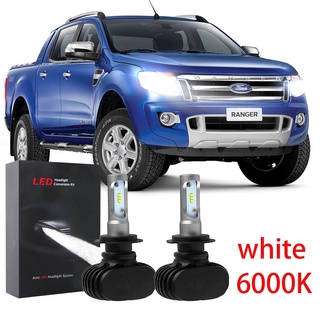 ไฟหน้ารถยนต์ LED 6000K สีขาว สําหรับ Ford Ranger (T6) ปี 2012-2019