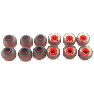 x-tips Red จุกยางกลาง 1 แพค 6 คู่ (แกนแดง)