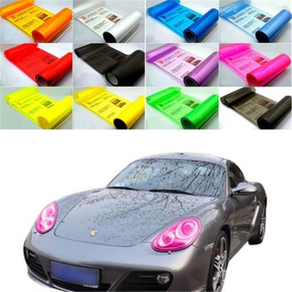 12 Color Luxury Car Headlight Fog Light Taillight Yellow Vinyl Film Wrap Sticker