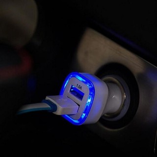 อะแดปเตอร์ซ็อกเก็ต 2.1 A LED USB Dual 2 Port สำหรับ iPhone / Samsung / HTC