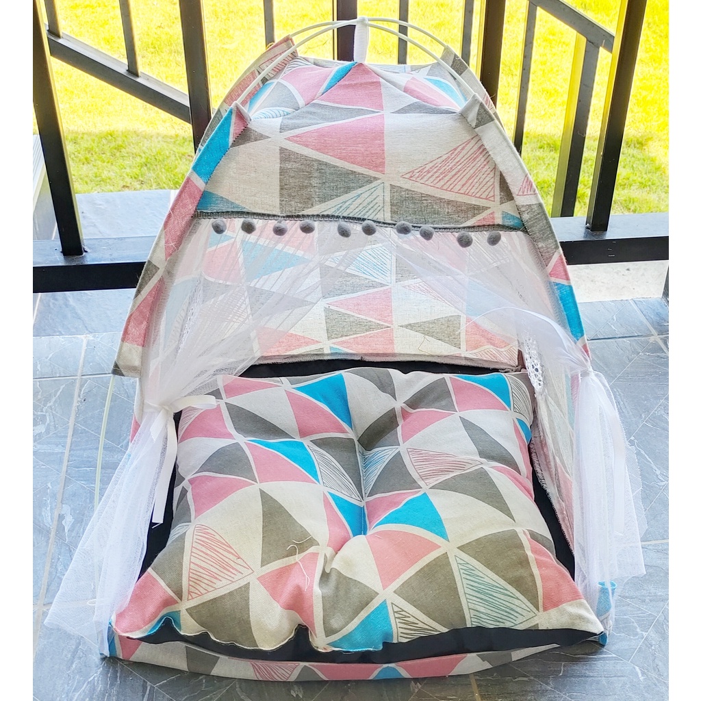 💕เต้นท์แมว ที่นอนแมว💥 L,XL กระโจม เต็นท์แมว ขนาดใหญ่ บ้านแมว บ้านสุนัข ถอดออกได้และล้างทำความสะอาดได้ - รูปที่ 4