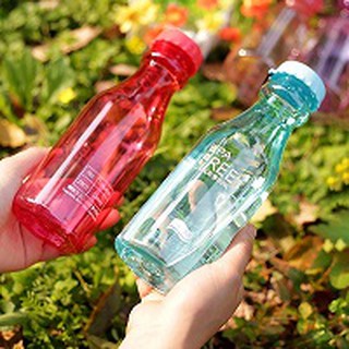 ขวดน้ำพลาสติกมีสายคล้อง ขวดน้ำดื่มปลอดสาร BPA ขวดน้ำพลาสติก 500ml. ❌ลดโลกร้อน🌎