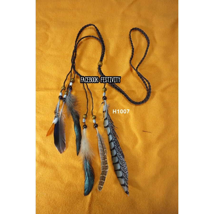 ที่คาดผมขนนก คาดผมโบฮีเมียน คาดผมbohemian bohemian headband