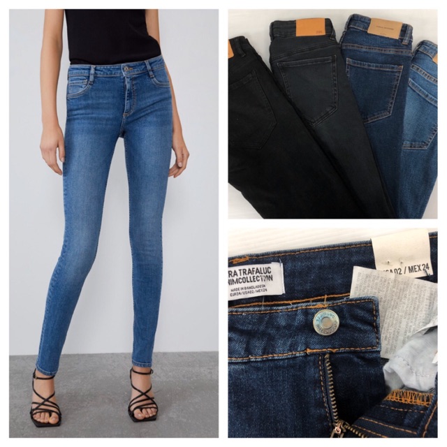 ZARA ( LO128 ) กางเกงยีนส์ผ้ายืด สกินนี่ ของแท้ มี4สี