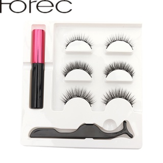 horec ขนตาปลอมแม่เหล็กเลดี้ธรรมชาติชุดจำลองขนตาปลอมแม่เหล็ก 3D-LASH