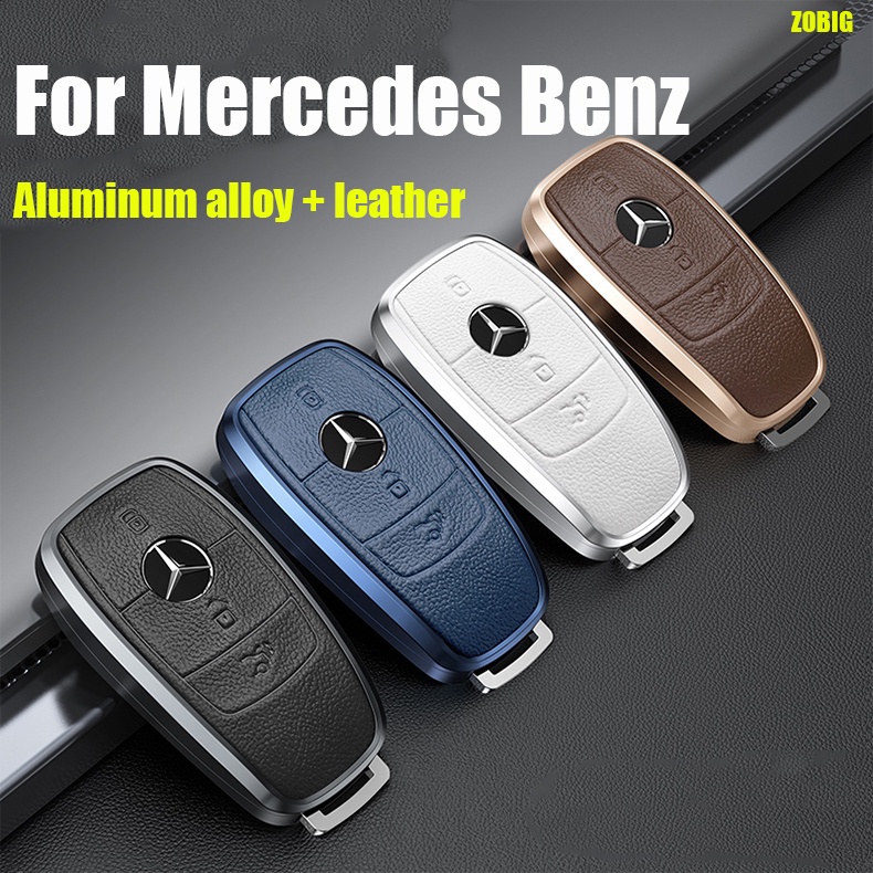 Zobig ปลอกกุญแจรถยนต์หนังสําหรับ New Mercedes Benz