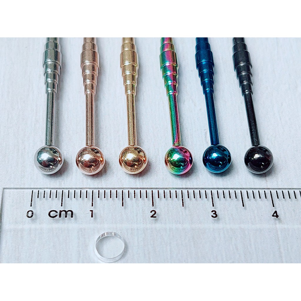 จิวดามหูสแตนเลสแท้ 316L จิวหู barbell industrial JE056 - รูปที่ 5