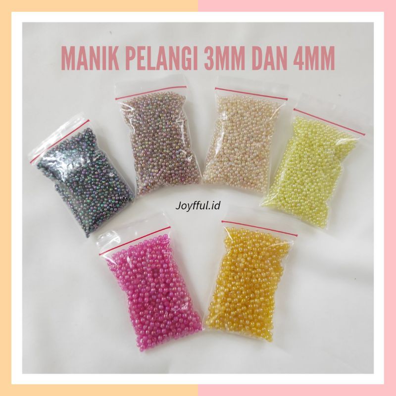 RAINBOW BEADS 3MM และ 4MM