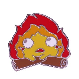 Calcifer Log Badge Inspired From Studio Ghiblis Howls Moving Castle