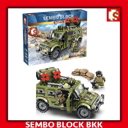 ของเล่น Lego toys เลโก้รถถังเเละทหาร SEMBO BLOCK จำนวน 269 ชิ้น