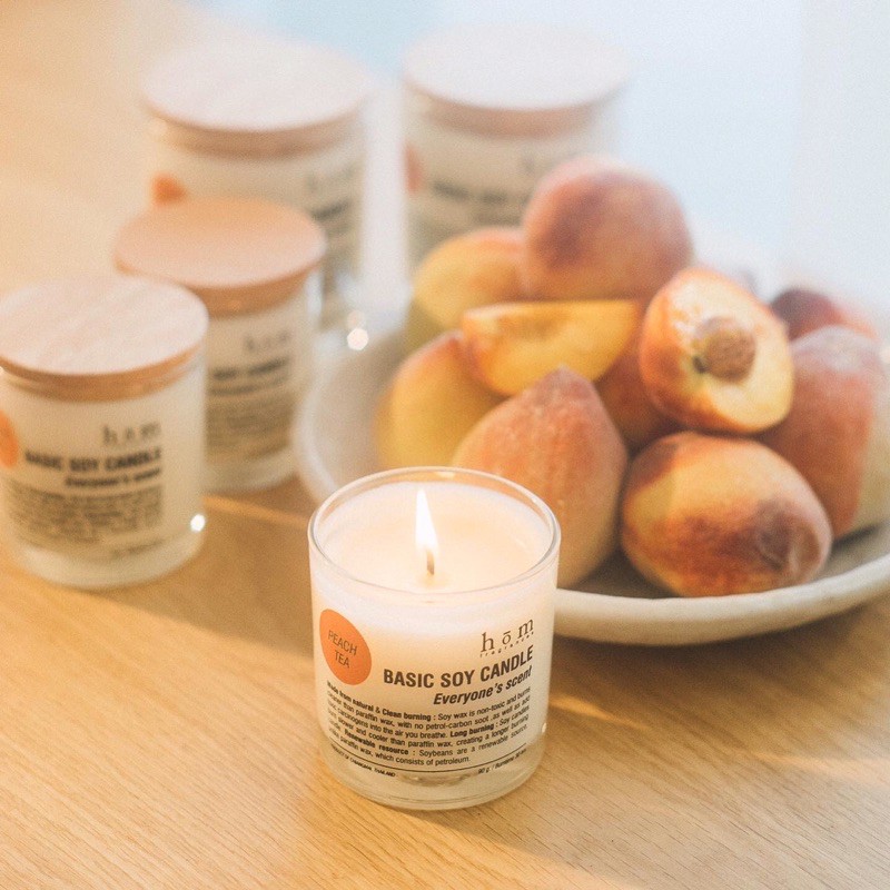 เทียนหอม Soy candle - Peach Tea