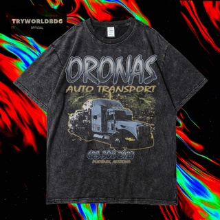 เสื้อยืดผ้าฝ้าย เสื้อยืด พิมพ์ลาย Tryworldbdg OFFICIAL "ORONAS" | เสื้อยืด ซักได้ | หินล้าง | เสื้อยืด ขนาดใหญ่ | เสื้อย