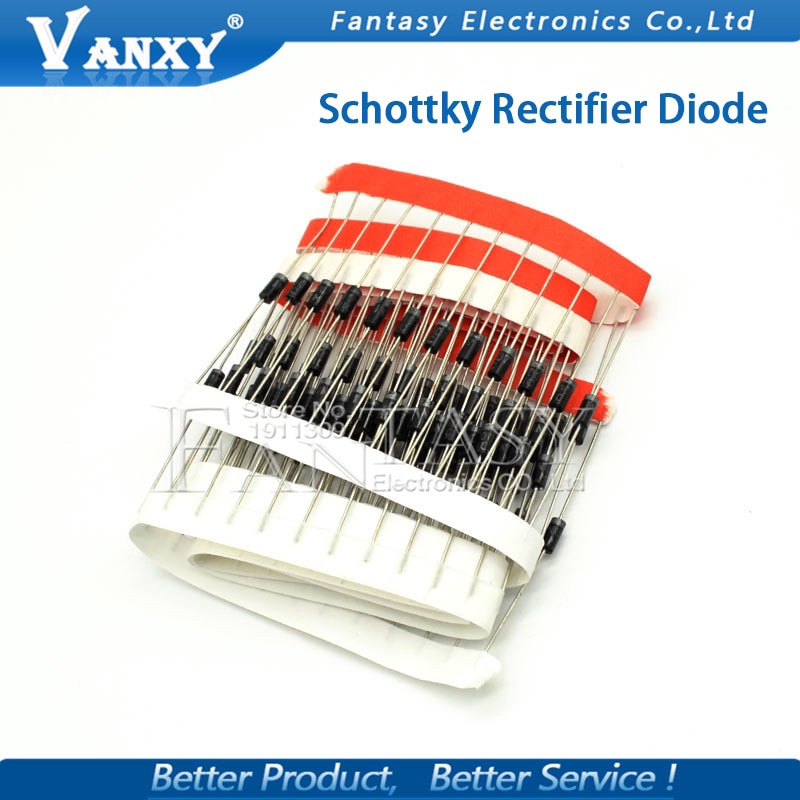 100PCS Schottky Rectifier Diode 1N5817 1N5819 1N5399 1N4937 1N4004 1N4001 1N4007 UF4007 HER107 FR207