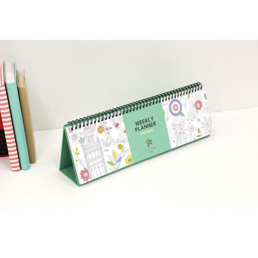 Color Drawing Weekly Planner (undated) แพลนเนอร์รายสัปดาห์แบบไม่ระบุวัน ...