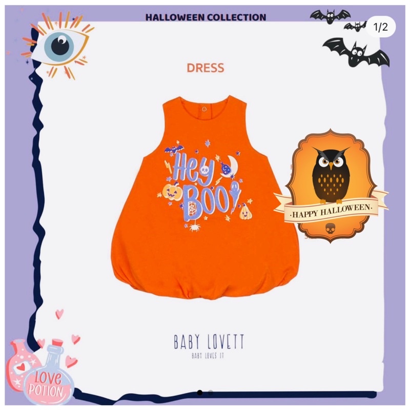 Babylovett ชุด Dress ขนาด 18-24 เดือน Collection ใหม่ล่าสุด Halloween 🎃👻