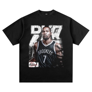 ผ้าฝ้าย 100%COTTONเสื้อยืดแขนสั้น ทรงหลวม พิมพ์ลาย Kevin Durant death สําหรับผู้ชาย และผู้หญิง mm63st8u sizes-5xl