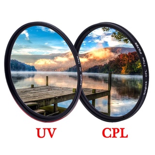 Knightx 2in1 UV CPL เลนส์กรองแสง Polarizer 49มม.52มม.55มม.58มม.62มม.67มม.72มม.77มม.สําหรับ D70