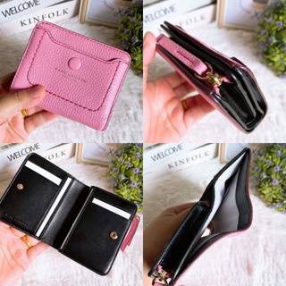 🎀 (สด-ผ่อน) กระเป๋าสตางค์ 2พับใบเล็ก สีชมพู M0014215 Marc Jacobs Mini Empire City Compact Leather Wallet