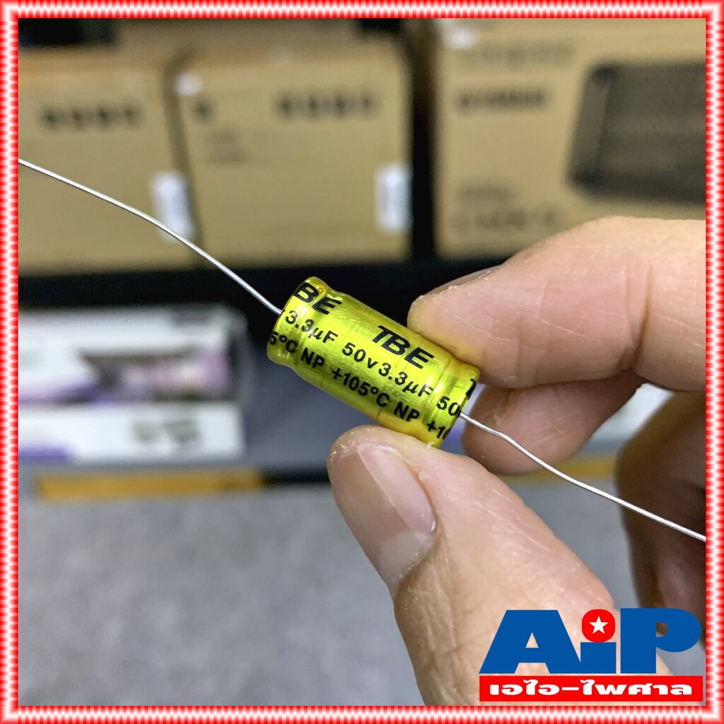 (10ตัว) 3.3uF 50V C ลำโพง สีทอง คาปาลำโพงเสียงแหลม ตัวป้องกันลำโพงเสียงแหลม คอนเดนเซอร์ คาปาซิเตอร์ลำโพง CAPACITOR 4....