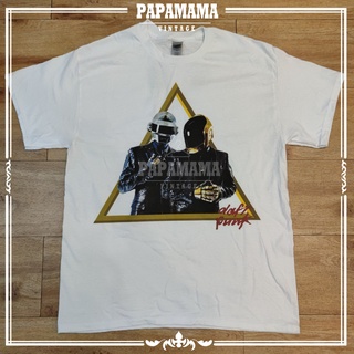 เสื้อยืดผ้าฝ้าย [ DAFT PUNK ]  DTG (DIGITAL TO GARMENT)เสื้อวง เสื้อทัวร์ สกรีนดิจิตอล papamama vintageS-3XL