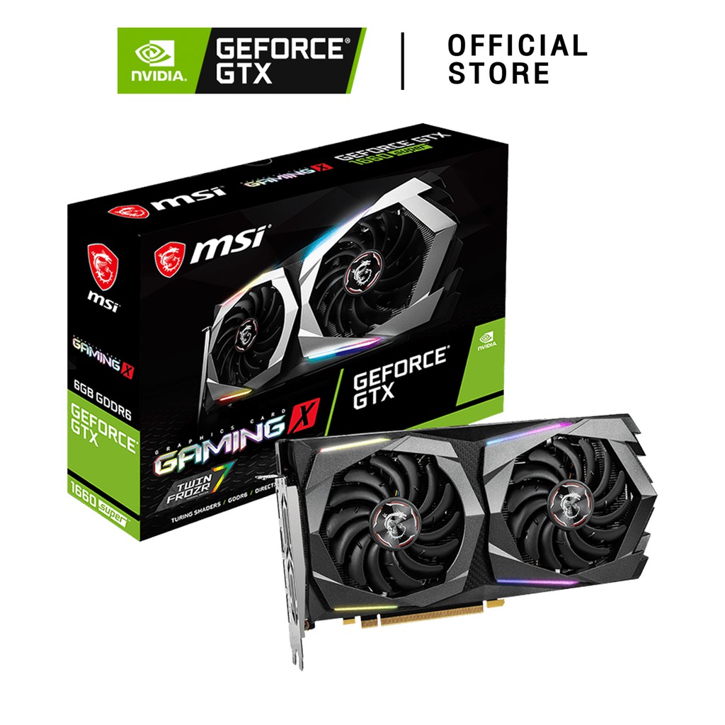 MSI การ์ดจอ Nvidia GeForce GTX 1660 SUPER GAMING X (4719072681043)