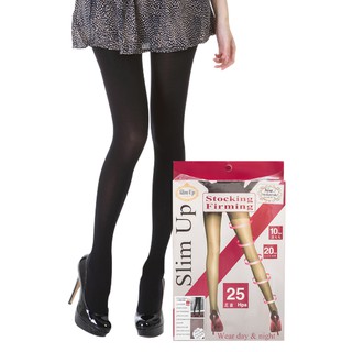 GetZhop ถุงน่อง เลกกิ้ง ถุงน่องขาเรียว กระชับสัดส่วนSlim Up Stocking Firming (สีดำ)