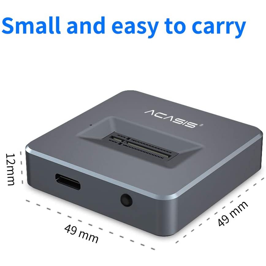 อะแดปเตอร์ Acasis NVME/SATA เป็น USB, ไม่มีโคลนสายเคเบิล, ชิปสะพาน USB 3.1 Gen 2 ประสิทธิภาพสูง, ใช้เป็น SSD แบบพกพา, USB to M2 SSD Key M, รองรับ Windows XP 7 8 10