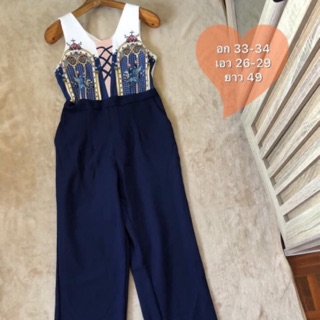 Jumpsuit ขายาว size ประมาณm  34-27-38